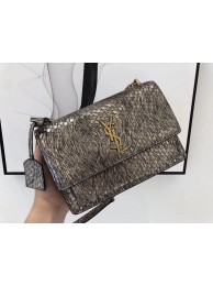 Imitation SAINT LAURENT Monogram Sunset medium Snake Leather cross-body Bag 442906 Gold Tl14919Fo38