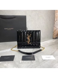 Imitation Yves Saint Laurent Patent Original Leather Shoulder Bag Y554125 Black Tl14890KV93