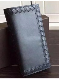 Knockoff Best Bottega Veneta Intrecciato Nappa Bi-Flod Wallet BV272541 Black Tl17231sm35