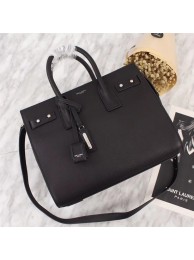 Knockoff Best SAINT LAURENT Sac de Jour Slouch small grained leather 5711 black Tl15041sm35