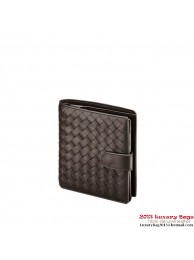 Knockoff Bottega Veneta 114073 V001N 2040 Intrecciato Nappa Flap French Wallet Ebano Tl17423ch31