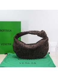 Knockoff Bottega Veneta intrecciato suede top handle bag 690225 brown Tl16674tp21