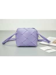 Knockoff Bottega Veneta Mini Cassette Camera Bag 701915 Purple Tl16653JF45