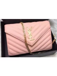 Knockoff High Quality YSL Classic Monogramme Clutch Cannage Pattern YSL0223 Pink Tl15317Lg12