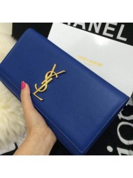 Knockoff High Quality Yves Saint Laurent Classic Monogramme Clutch 30210 Blue Tl15336FA65