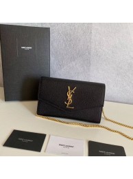 Knockoff SAINT LAURENT leather shoulder bag Y659193 black Tl14833cS18