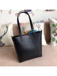 Knockoff SAINT LAURENT leather tote 498612 black Tl14992yN38