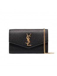 Knockoff Yves Saint Laurent Monogramme Calf leather cross-body bag 35961 Black Tl14669eF76