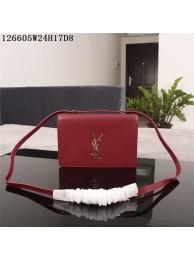 Knockoff Yves Saint Laurent Monogramme Cross-body Shoulder Bag 126605 Burgundy Tl15233ch31