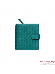 Replica Bottega Veneta 114073 V001N 3600 Intrecciato Nappa Flap French Wallet Lagoon Tl17416Kg43