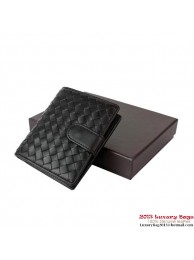 Replica Bottega Veneta Intrecciato Nappa Flap French Wallet BV8048 Brown Tl17376sA83