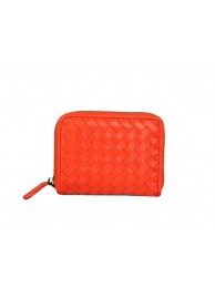 Replica Bottega Veneta Intrecciato Nappa Mini Wallet 5818 Orange Tl17330SV68