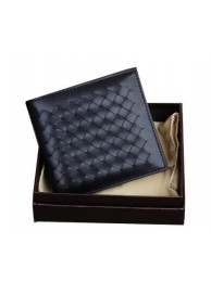 Replica Bottega Veneta Intrecciato Nappa Wallet BV6815 Black Tl17268zR45