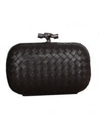 Replica Bottega Veneta Intrecciato Sheepskin Impero Ayers Knot Clutch 11308 Black Tl17203ij65