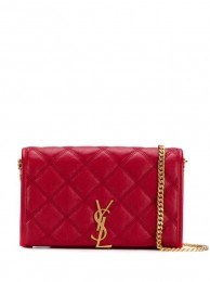 SAINT LAURENT leather shoulder bag Y585031 red Tl14841Eb92