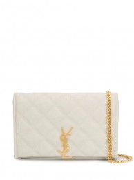 SAINT LAURENT leather shoulder bag Y585031 white Tl14843fc78