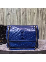 SAINT LAURENT Medium Niki leather shoulder bag 61060 blue Tl14947EC68