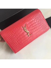 Saint Laurent mini Croco Leather Cross-body Shoulder Bag 360458 Red Tl15204Gh26