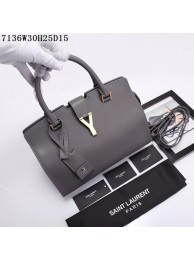 Saint Laurent Small Classic Monogramme Leather Flap Bag Y7136 Grey Tl15122UF26