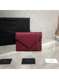 Top Yves Saint Laurent Shoulder Bag Original Leather Y569267 Red Tl14876eo14