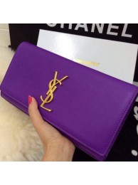 Yves Saint Laurent Classic Monogramme Clutch 30210 Purple Tl15334cf57