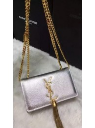 Yves Saint Laurent Cross-body Shoulder Bag Y9012 Silver Tl15313io33