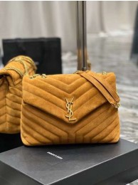 Yves Saint Laurent LOULOU large BAG IN Y-QUILTED SUEDE Y787216 CINNAMON Tl14572xh67